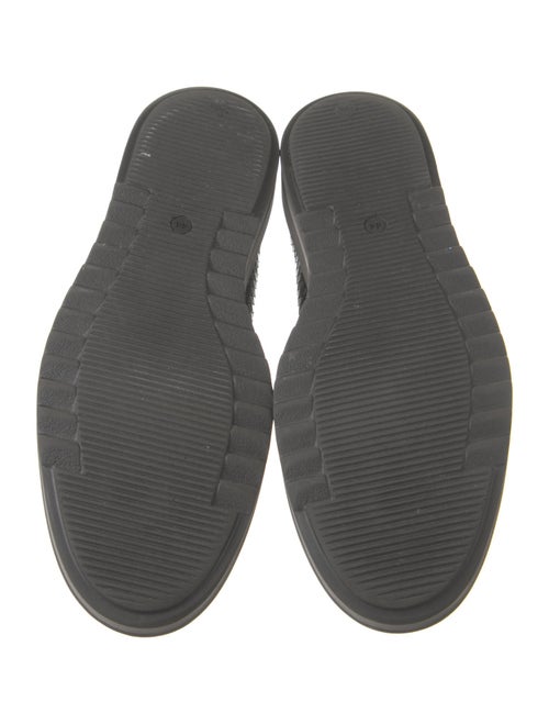 Giuseppe Zanotti Embossed Leather Whipstitch Trim Loafers