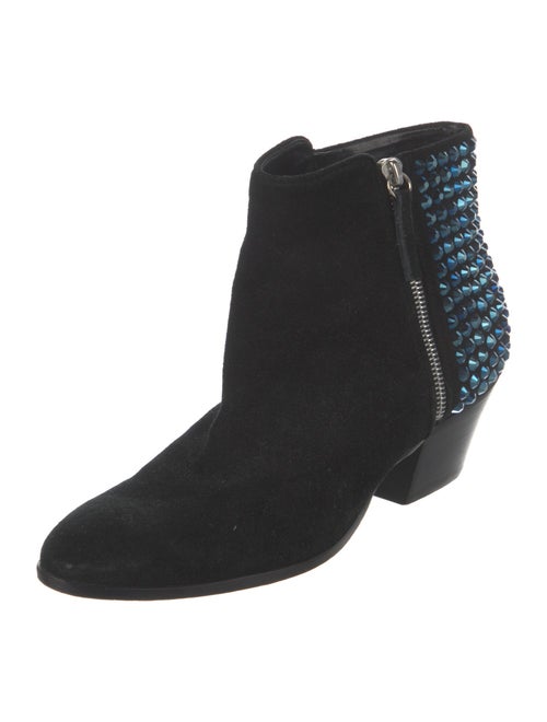 Giuseppe Zanotti Suede Crystal Embellishments Chelsea Boots