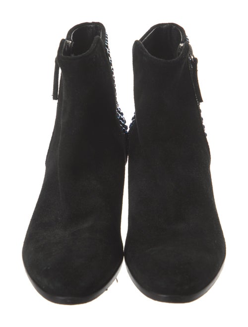 Giuseppe Zanotti Suede Crystal Embellishments Chelsea Boots