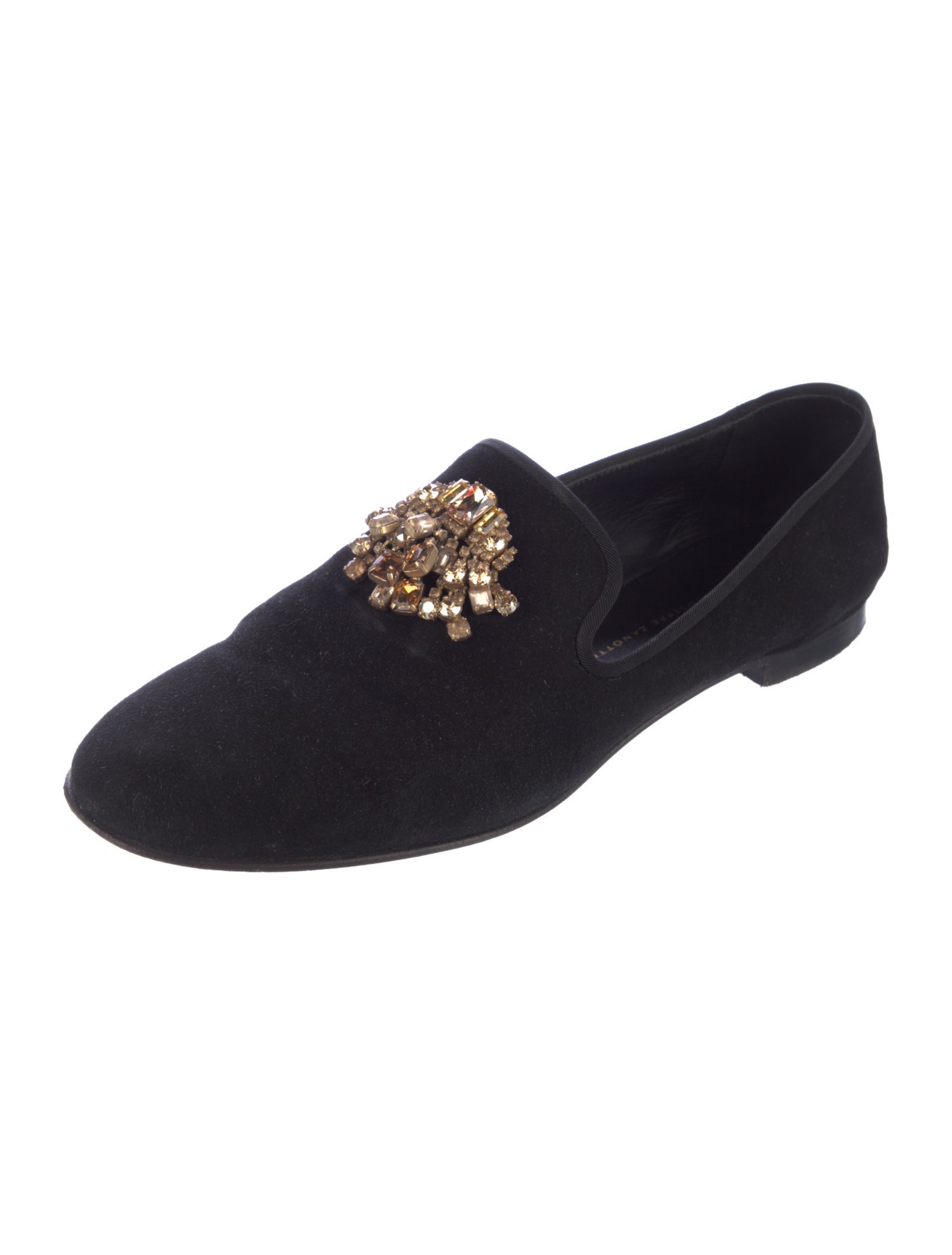 Giuseppe Zanotti Velvet Tassel Accents Loafers