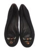 Giuseppe Zanotti Suede Crystal Embellishments Ballet Flats