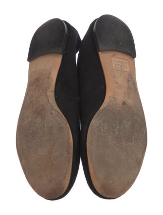 Giuseppe Zanotti Suede Crystal Embellishments Ballet Flats