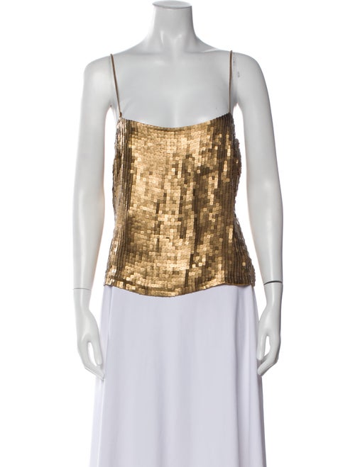 Giuseppe Zanotti Silk Square Neckline Top