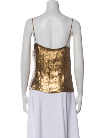 Giuseppe Zanotti Silk Square Neckline Top