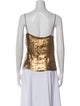 Giuseppe Zanotti Silk Square Neckline Top