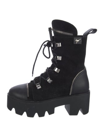 Giuseppe Zanotti Suede Combat Boots