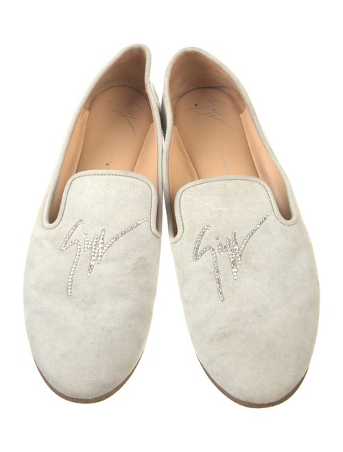 Giuseppe Zanotti Suede Studded Accents Loafers