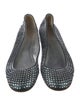Giuseppe Zanotti Leather Crystal Embellishments Flats
