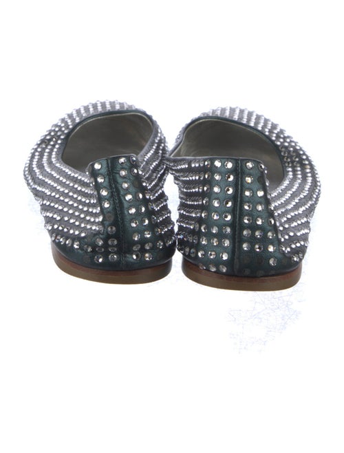 Giuseppe Zanotti Leather Crystal Embellishments Flats