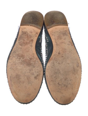 Giuseppe Zanotti Leather Crystal Embellishments Flats