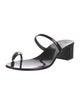 Giuseppe Zanotti Patent Leather Crystal Embellishments Slides