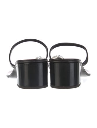 Giuseppe Zanotti Patent Leather Crystal Embellishments Slides