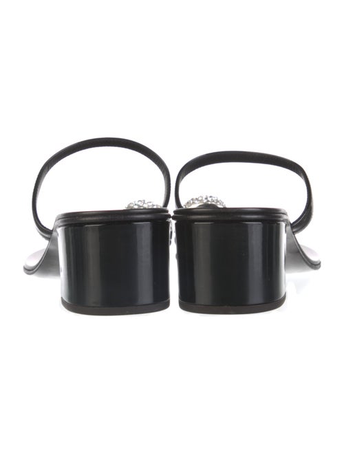 Giuseppe Zanotti Patent Leather Crystal Embellishments Slides