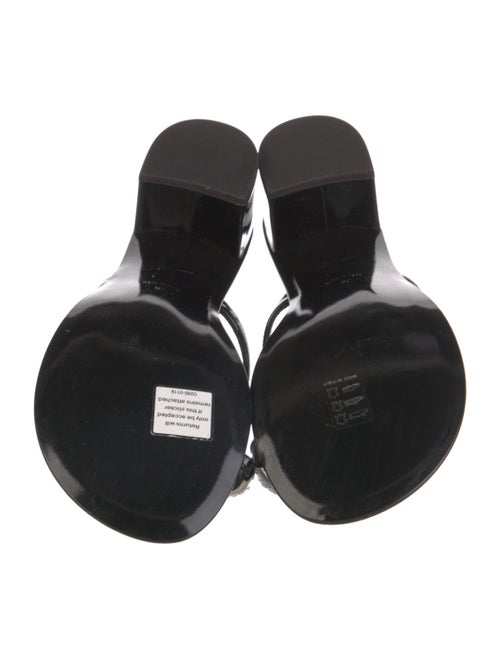 Giuseppe Zanotti Patent Leather Crystal Embellishments Slides