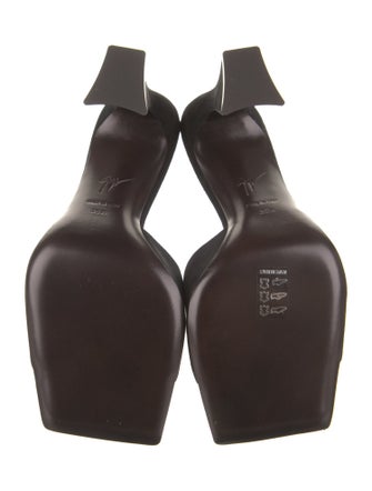 Giuseppe Zanotti Suede Leather Trim Embellishment Slides