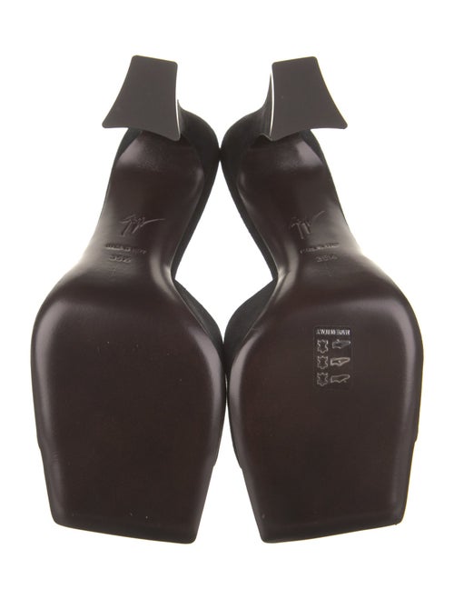 Giuseppe Zanotti Suede Leather Trim Embellishment Slides