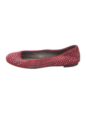Giuseppe Zanotti Suede Printed Ballet Flats