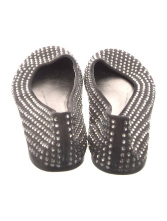 Giuseppe Zanotti Suede Crystal Embellishments Flats