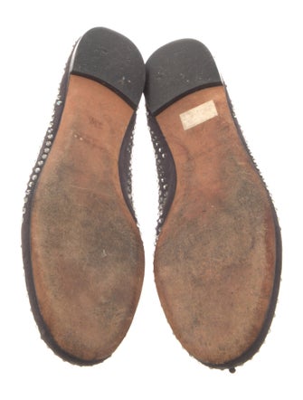 Giuseppe Zanotti Suede Crystal Embellishments Flats