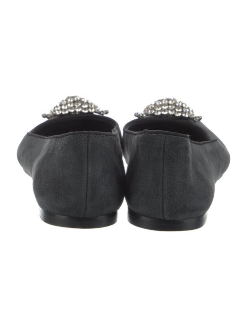 Giuseppe Zanotti Suede Crystal Embellishments Flats