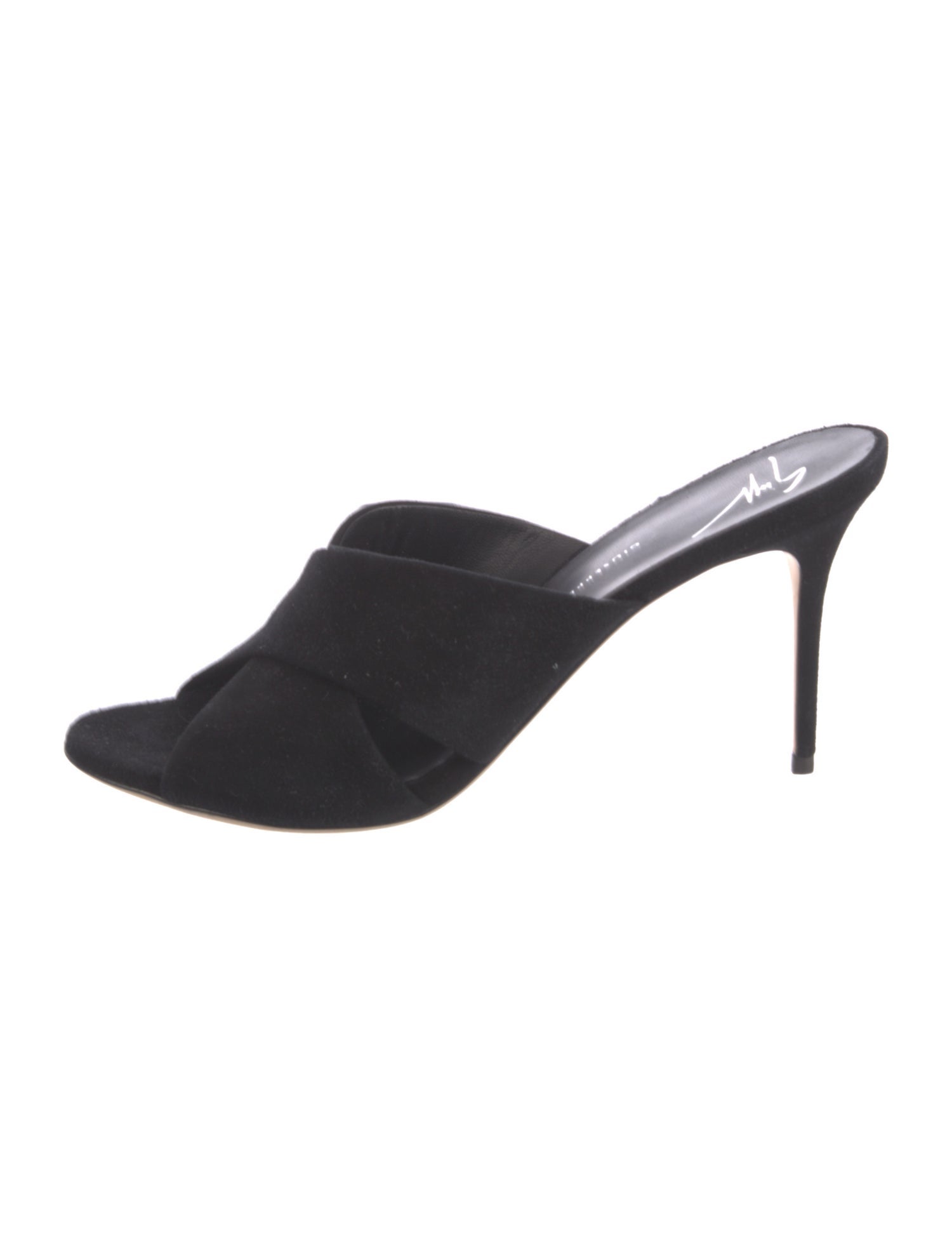 Giuseppe Zanotti Suede Leather Trim Embellishment Slides