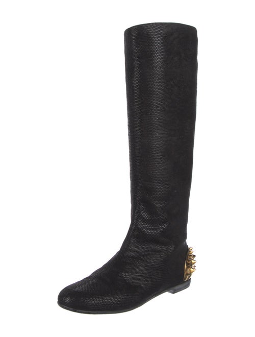 Giuseppe Zanotti Leather Studded Accents Riding Boots
