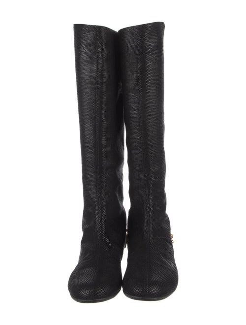 Giuseppe Zanotti Leather Studded Accents Riding Boots