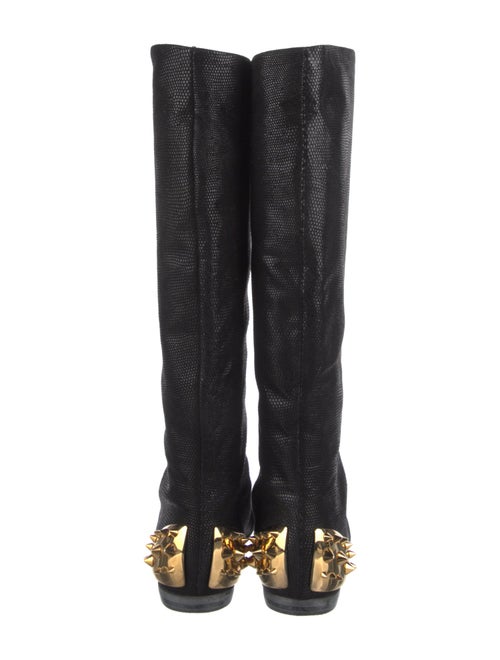 Giuseppe Zanotti Leather Studded Accents Riding Boots