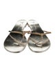 Giuseppe Zanotti Leather Crystal Embellishments T-Strap Sandals