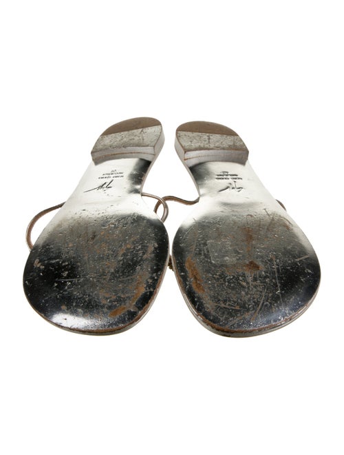 Giuseppe Zanotti Leather Crystal Embellishments T-Strap Sandals