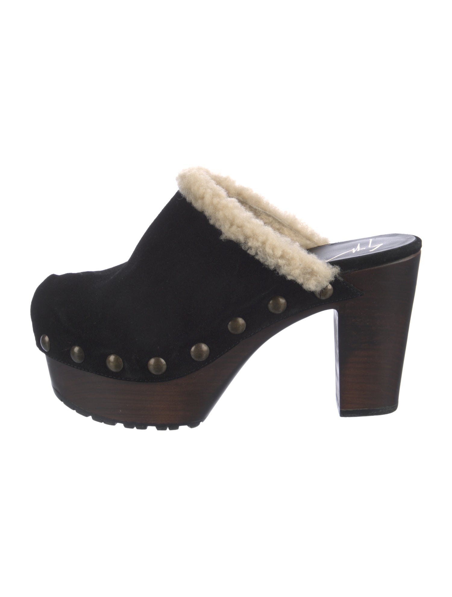 Giuseppe Zanotti Suede Studded Accents Mules