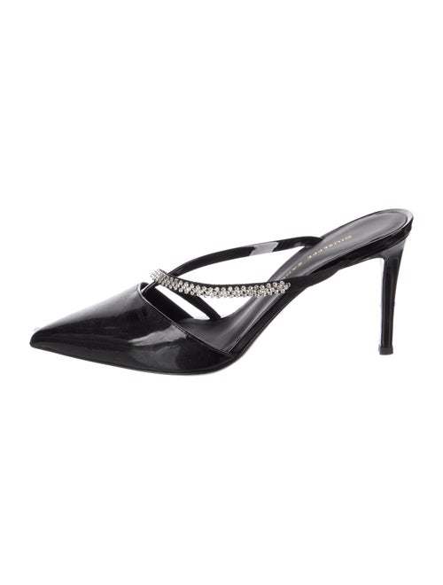 Giuseppe Zanotti Patent Leather Crystal Embellishments Mules