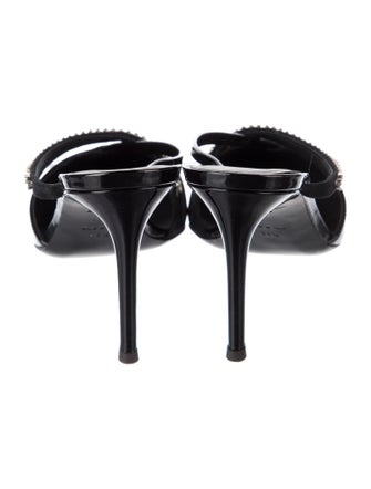 Giuseppe Zanotti Patent Leather Crystal Embellishments Mules