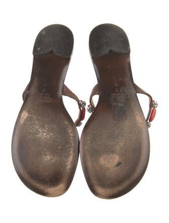 Giuseppe Zanotti Leather Crystal Embellishments Slides