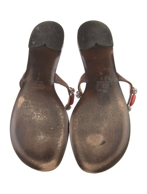 Giuseppe Zanotti Leather Crystal Embellishments Slides