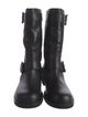 Giuseppe Zanotti Leather Glitter Accents Moto Boots