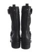 Giuseppe Zanotti Leather Glitter Accents Moto Boots