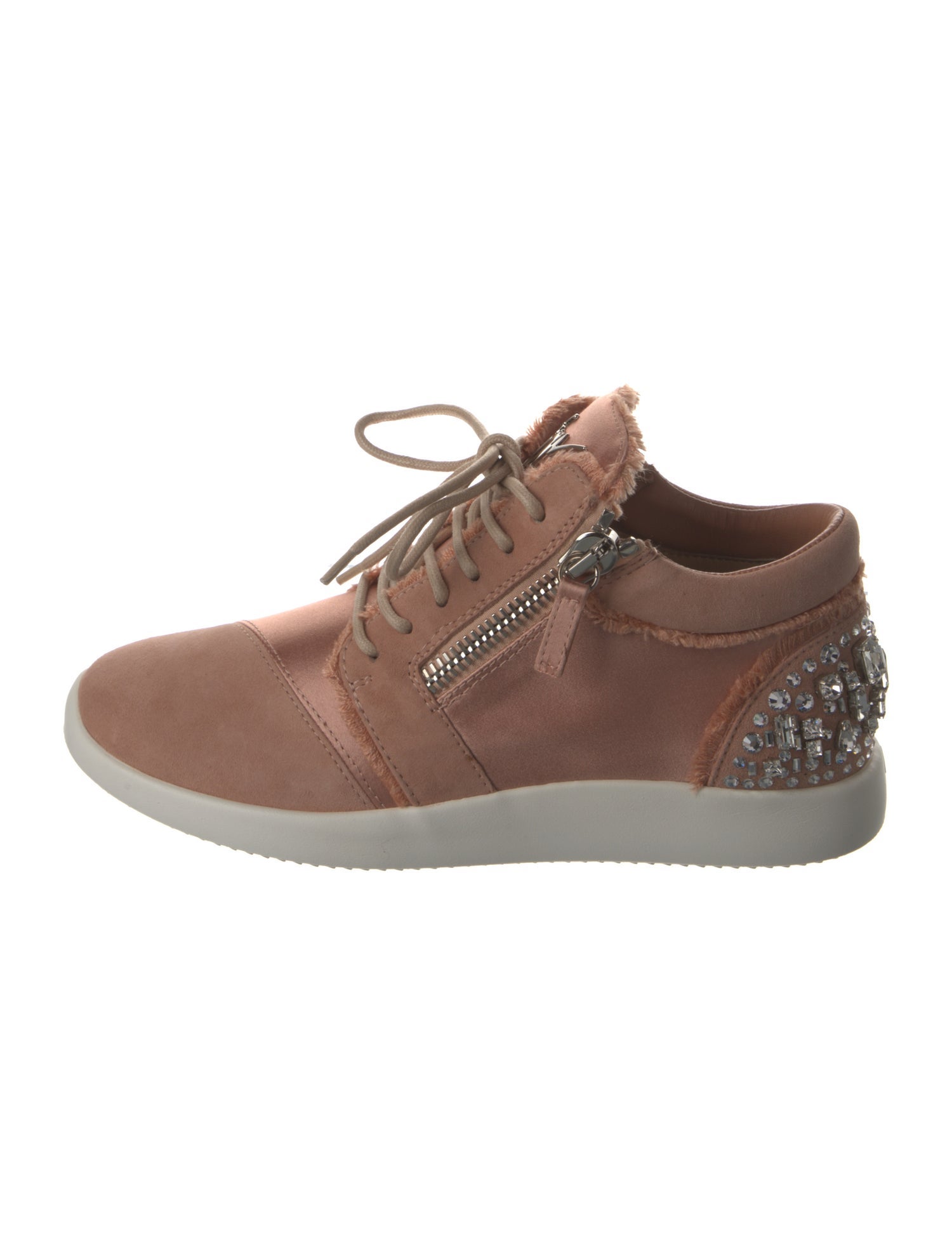 Giuseppe Zanotti Suede Crystal Embellishments Sneakers