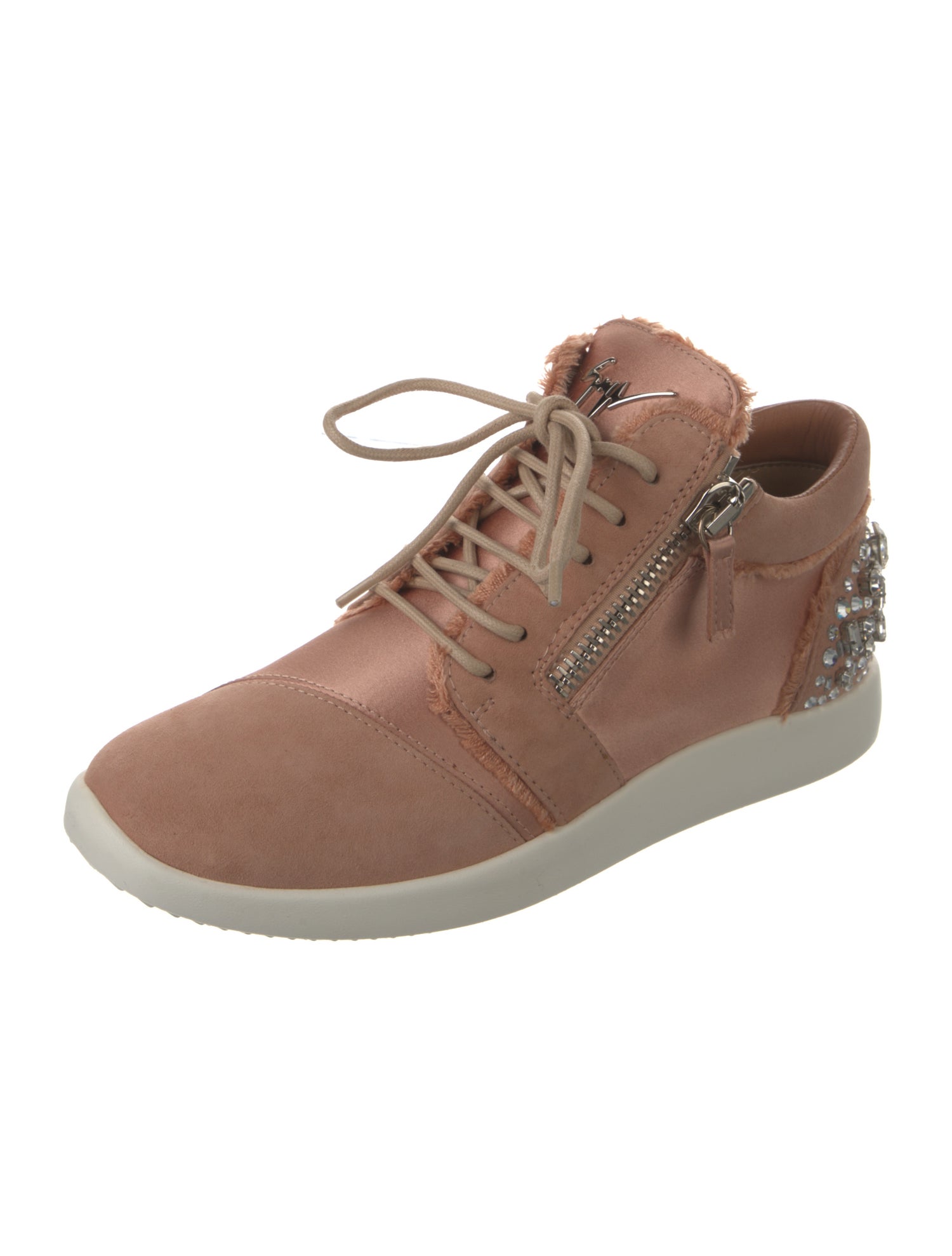 Giuseppe Zanotti Suede Crystal Embellishments Sneakers