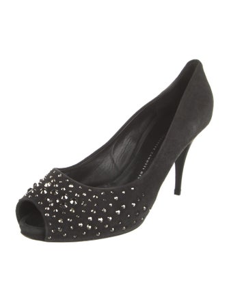 Giuseppe Zanotti Suede Studded Accents Pumps