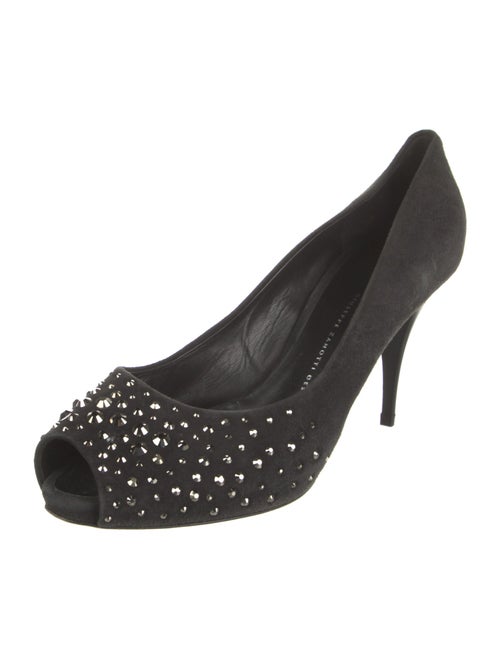 Giuseppe Zanotti Suede Studded Accents Pumps