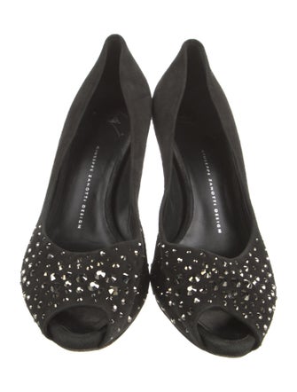 Giuseppe Zanotti Suede Studded Accents Pumps