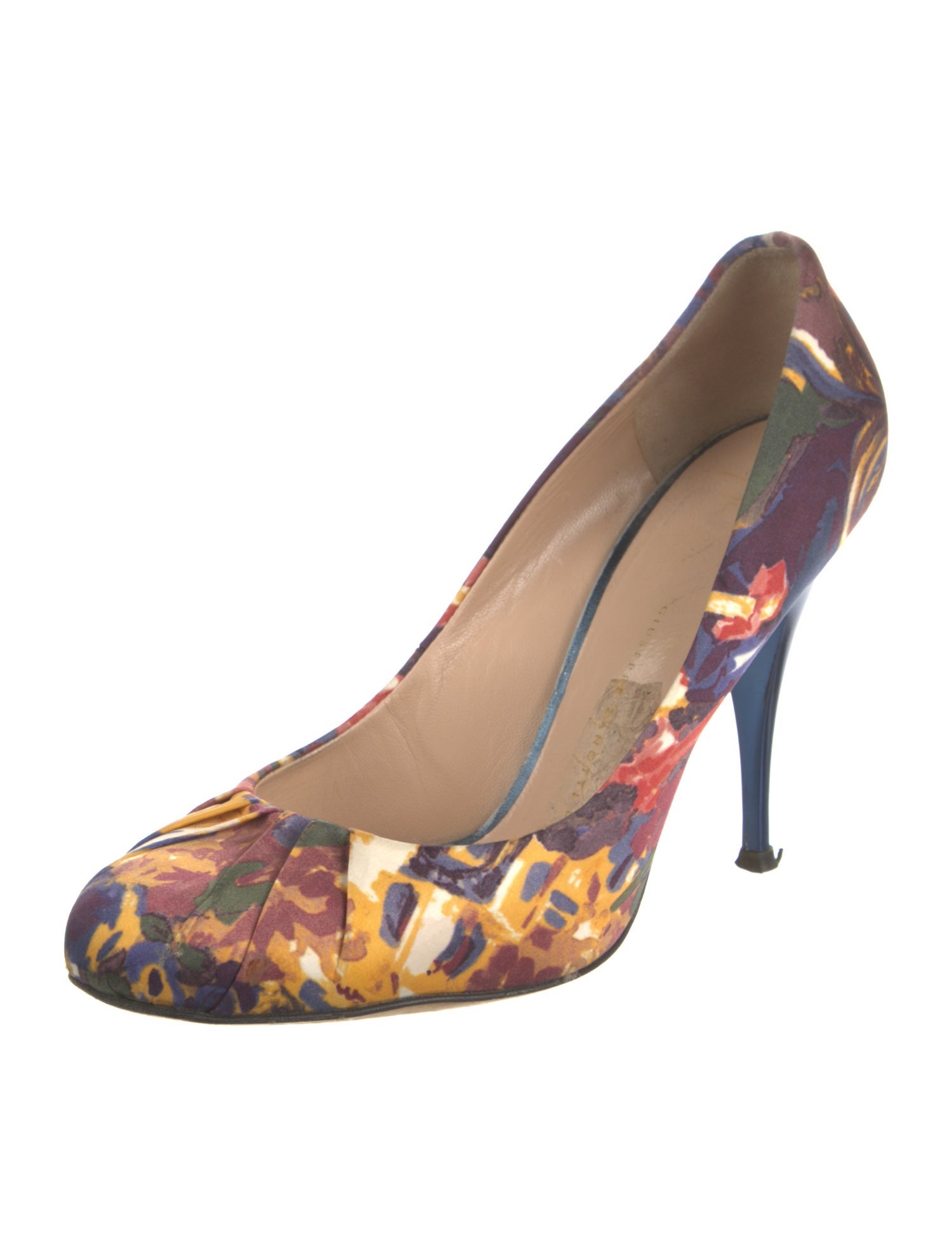 Giuseppe Zanotti Satin Printed Pumps