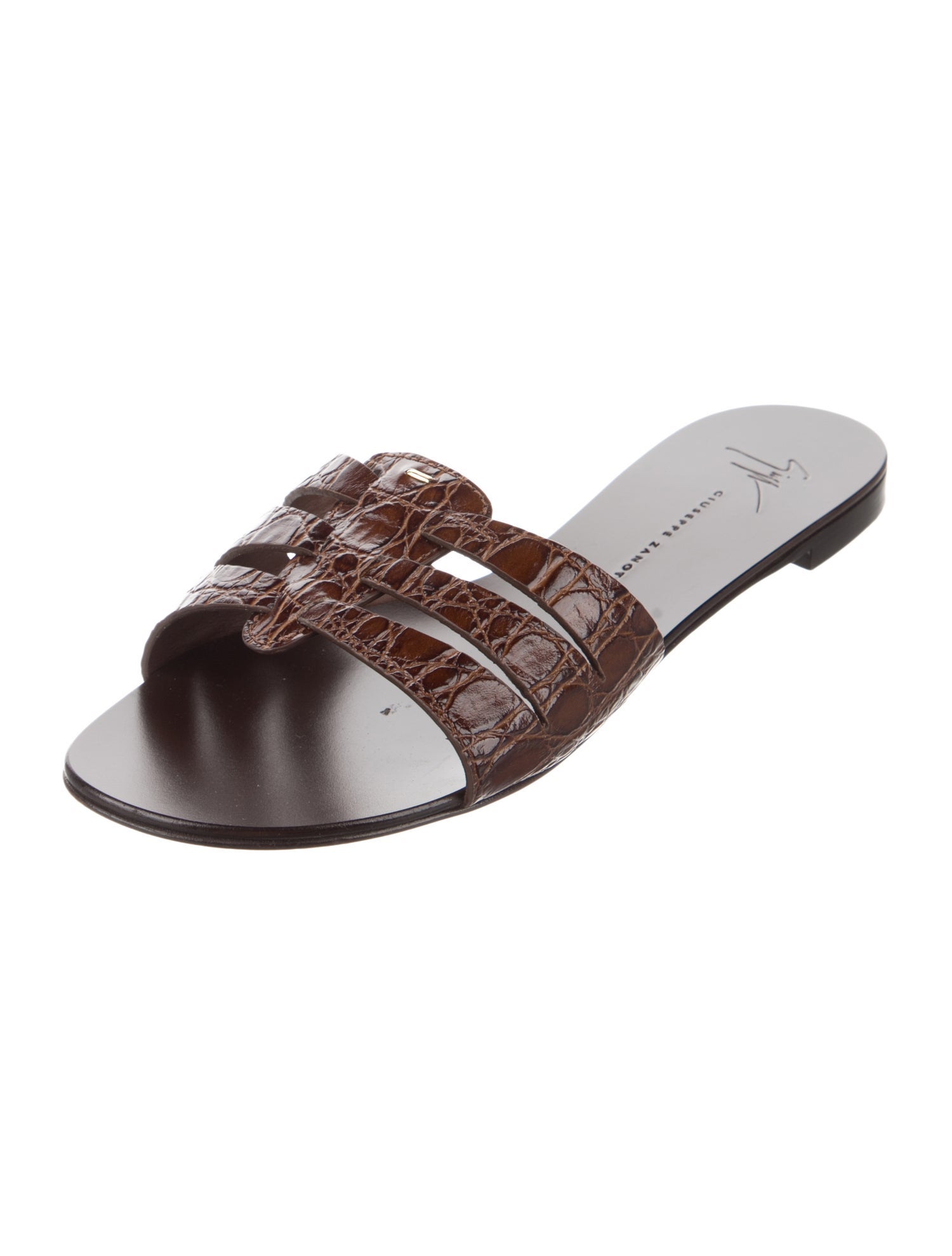 Giuseppe Zanotti Leather Slides