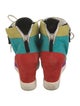 Giuseppe Zanotti Suede Colorblock Pattern Wedge Sneakers