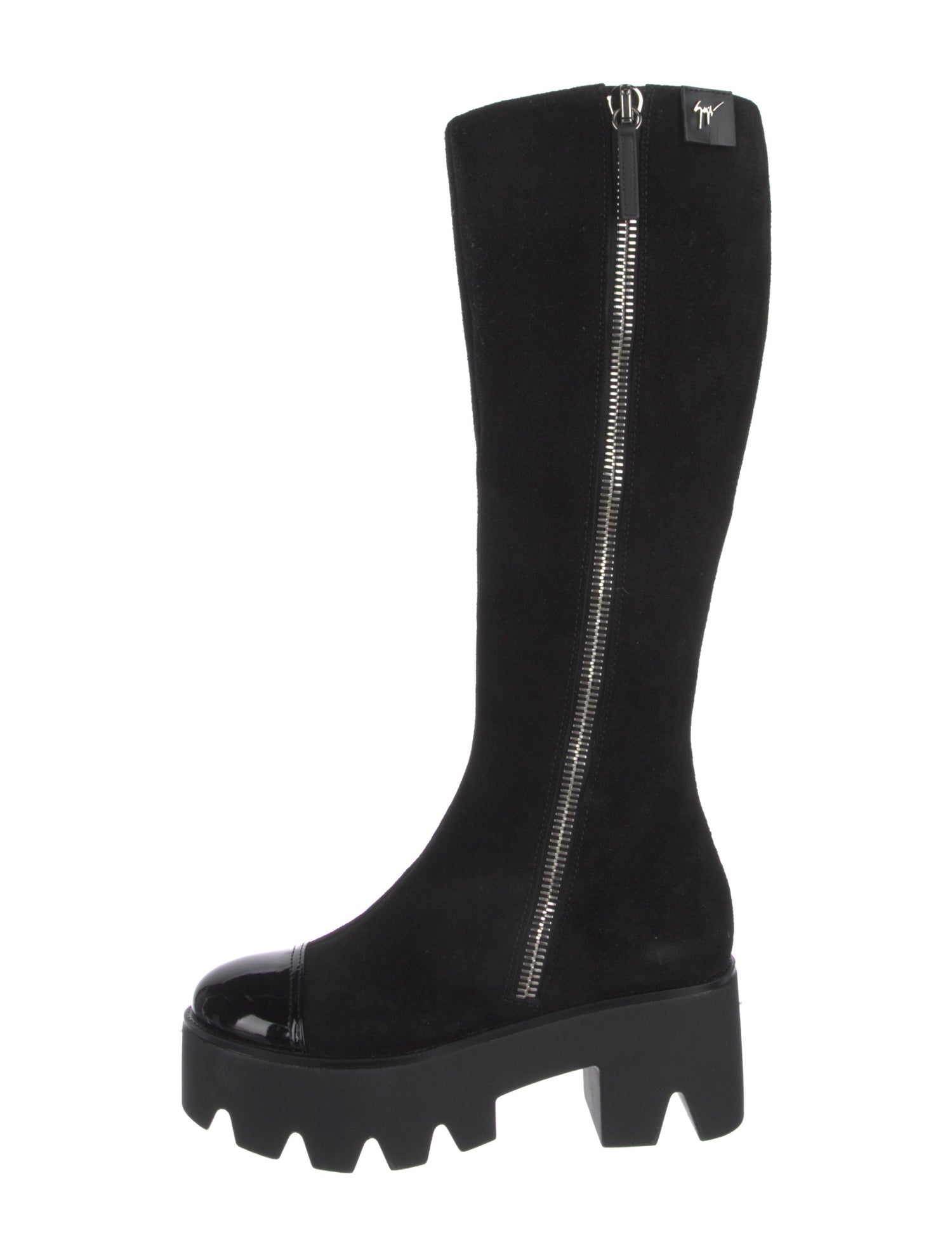 Giuseppe Zanotti Suede Leather Trim Embellishment Boots