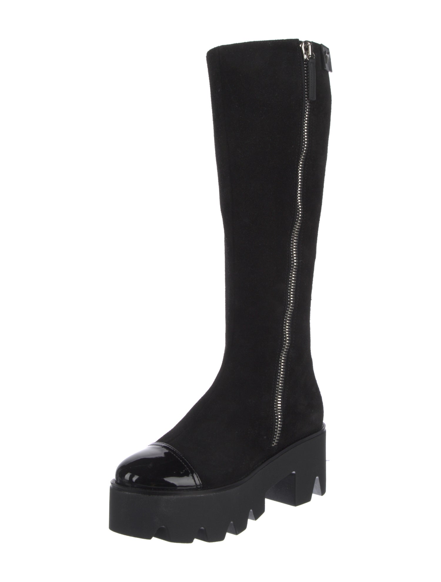 Giuseppe Zanotti Suede Leather Trim Embellishment Boots