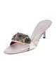 Giuseppe Zanotti Satin Crystal Embellishments Slides