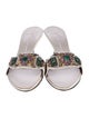 Giuseppe Zanotti Satin Crystal Embellishments Slides