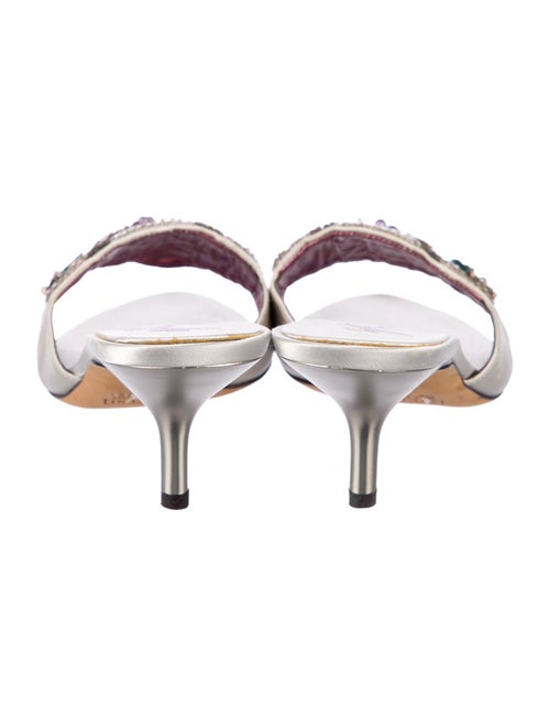 Giuseppe Zanotti Satin Crystal Embellishments Slides